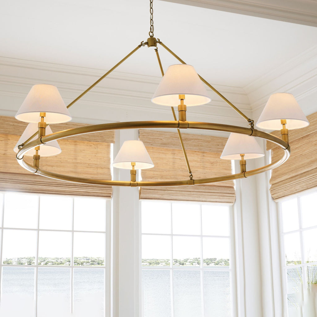 Lymara Vintage Industrial Robert Fabric Chandelier