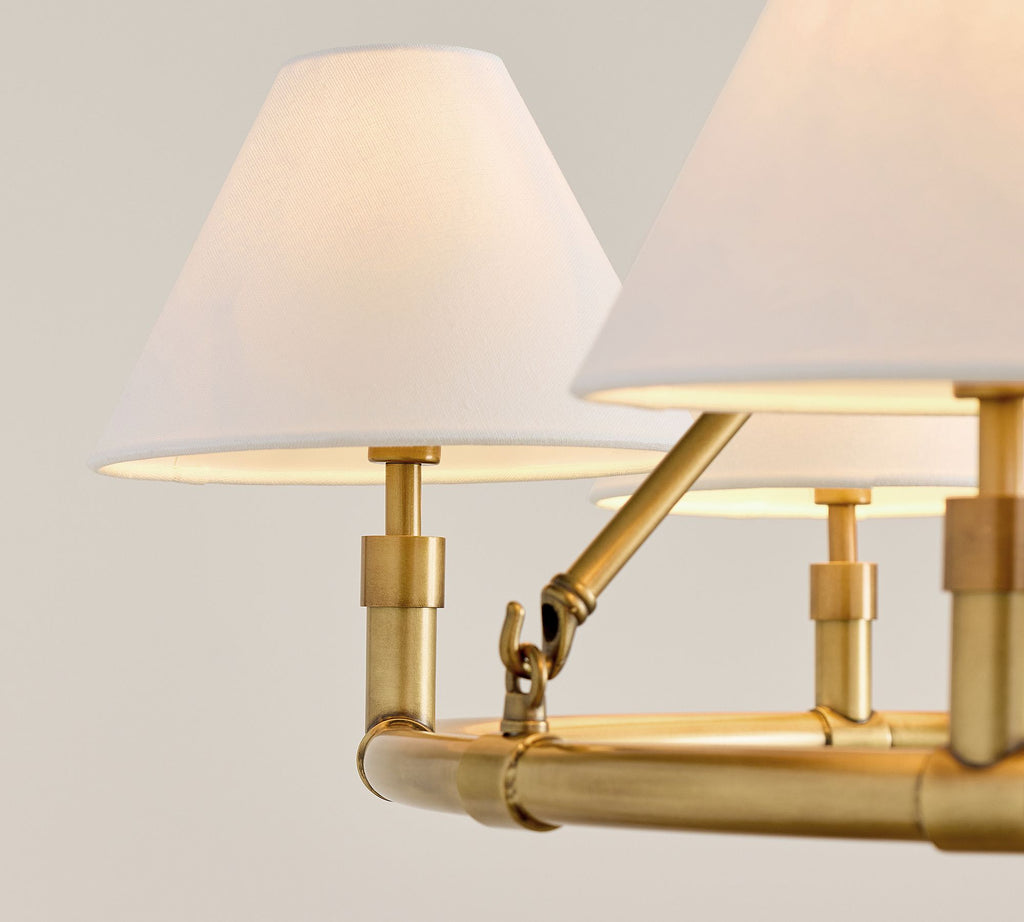 Lymara Vintage Industrial Robert Fabric Chandelier