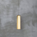 Gleam Modern Minimalist Brass Alabaster Pendant Light