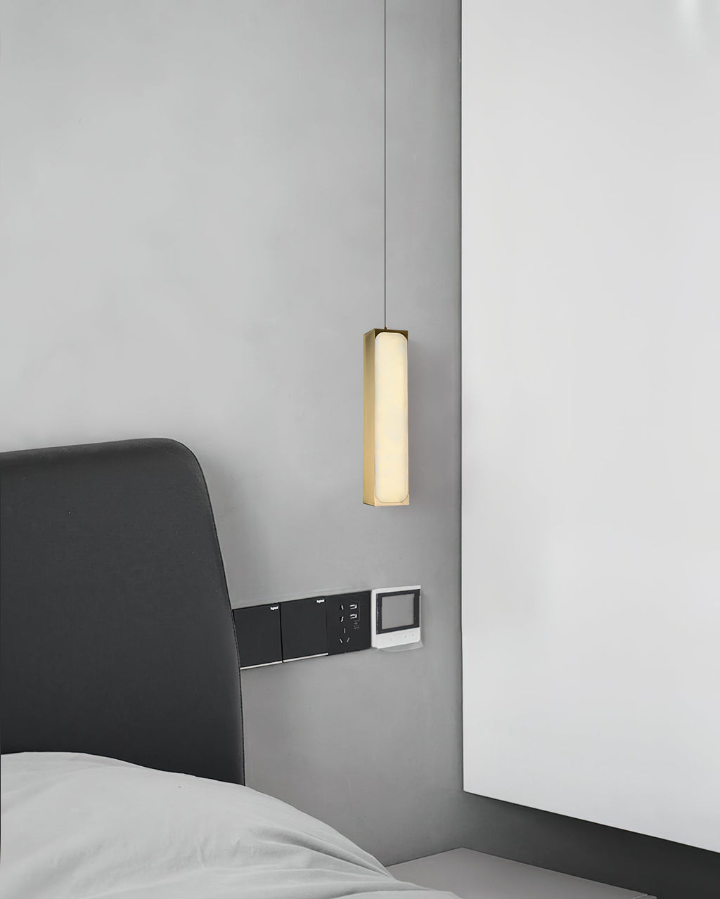 Gleam Modern Minimalist Brass Alabaster Pendant Light
