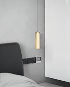 Gleam Modern Minimalist Brass Alabaster Pendant Light