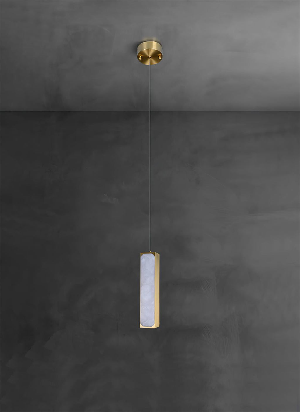 Gleam Modern Minimalist Brass Alabaster Pendant Light