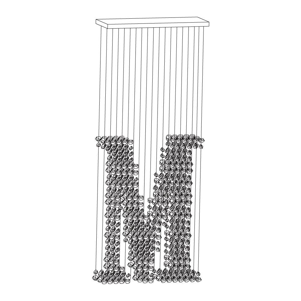 Arsilus Charcoal Stone Cascade Chandeliers M