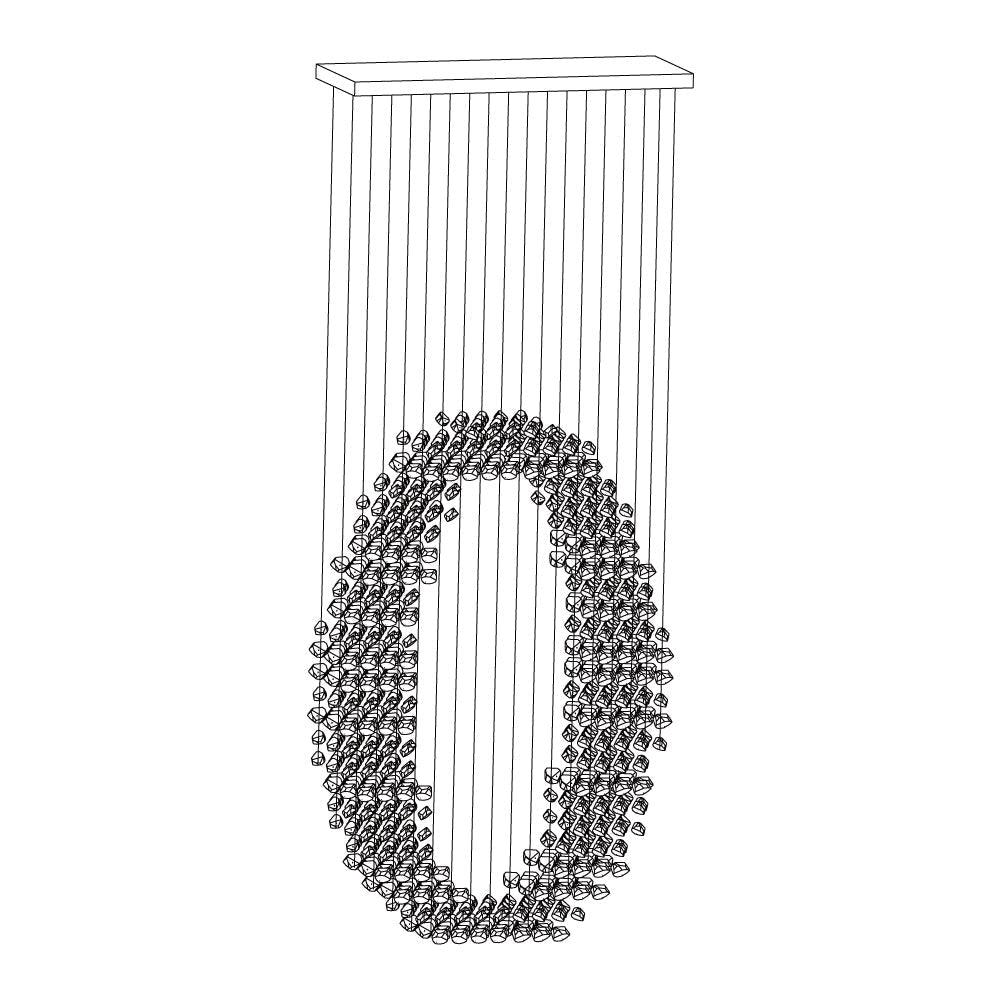 Arsilus Charcoal Stone Cascade Chandeliers O