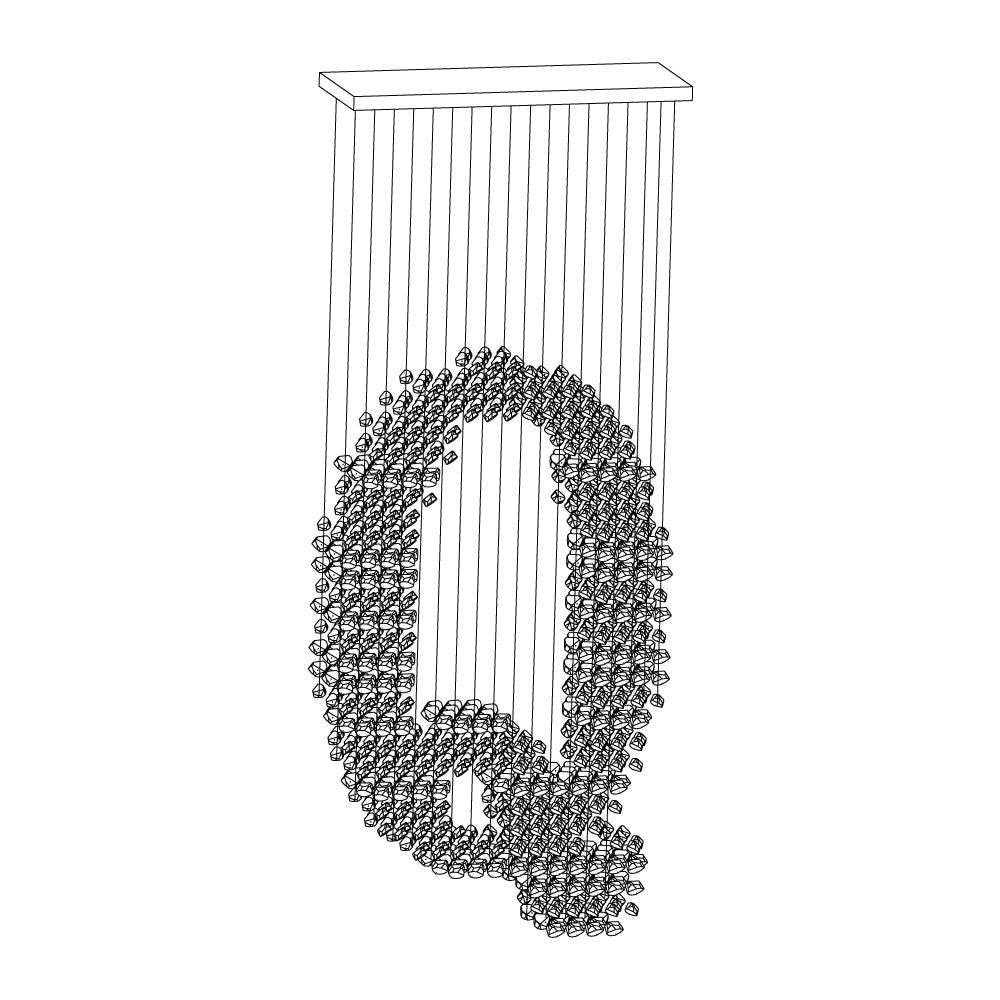 Arsilus Charcoal Stone Cascade Chandeliers Q