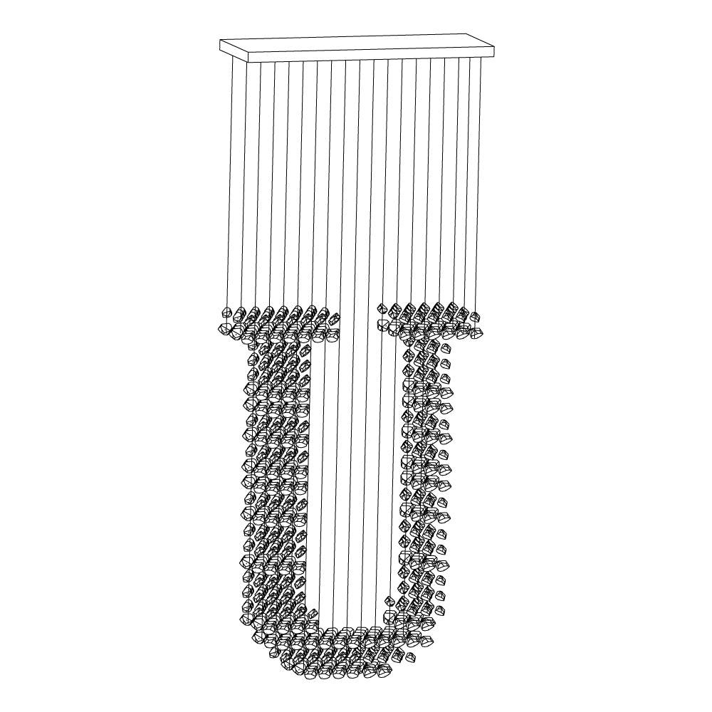 Arsilus Charcoal Stone Cascade Chandeliers U