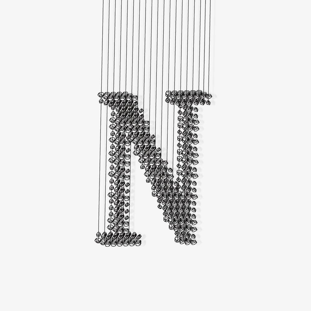 Arsilus Charcoal Stone Cascade Chandeliers  N