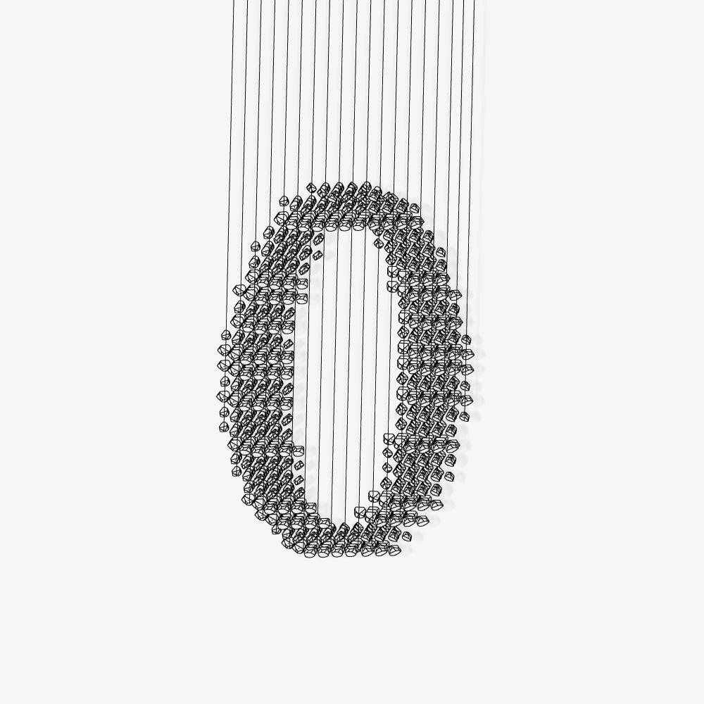 Arsilus Charcoal Stone Cascade Chandeliers O