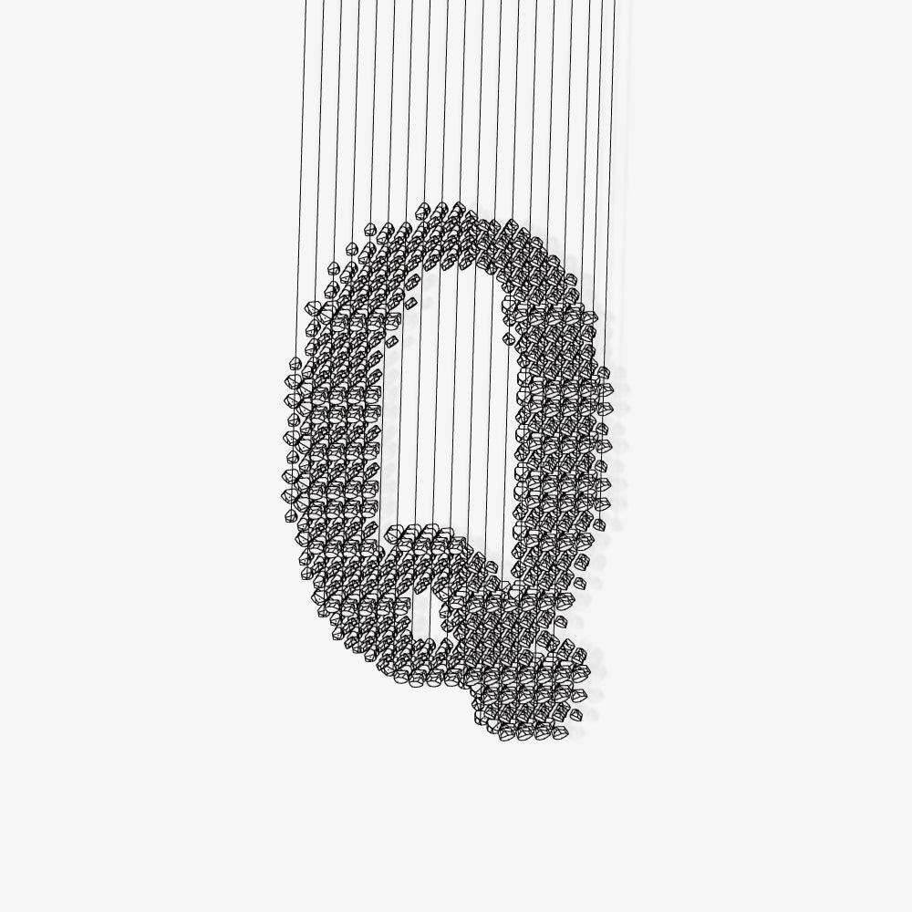 Arsilus Charcoal Stone Cascade Chandeliers Q