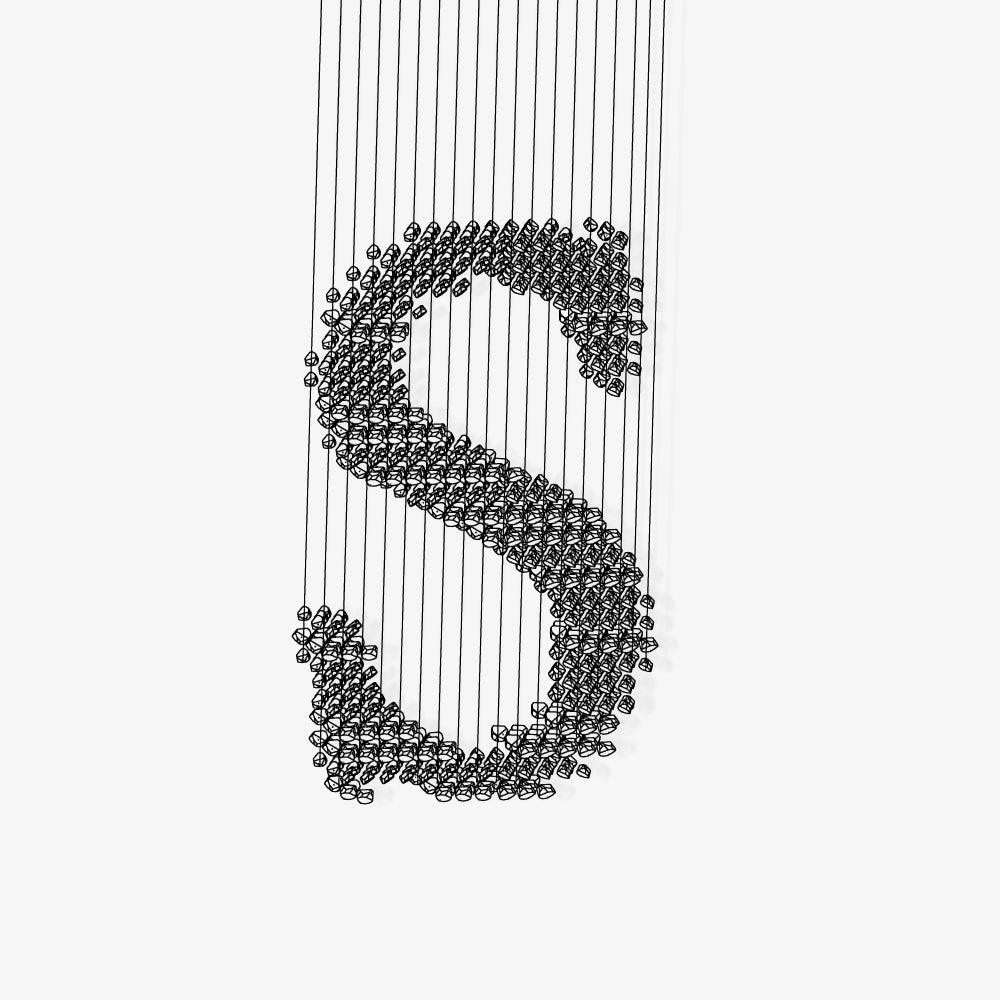 Arsilus Charcoal Stone Cascade Chandeliers S