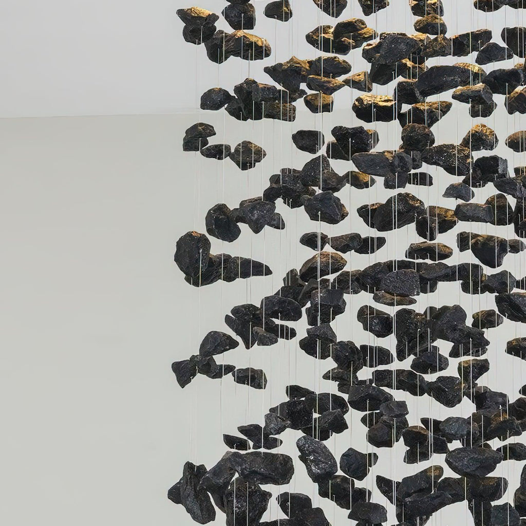 Arsilus Charcoal Stone Cascade Chandeliers  A