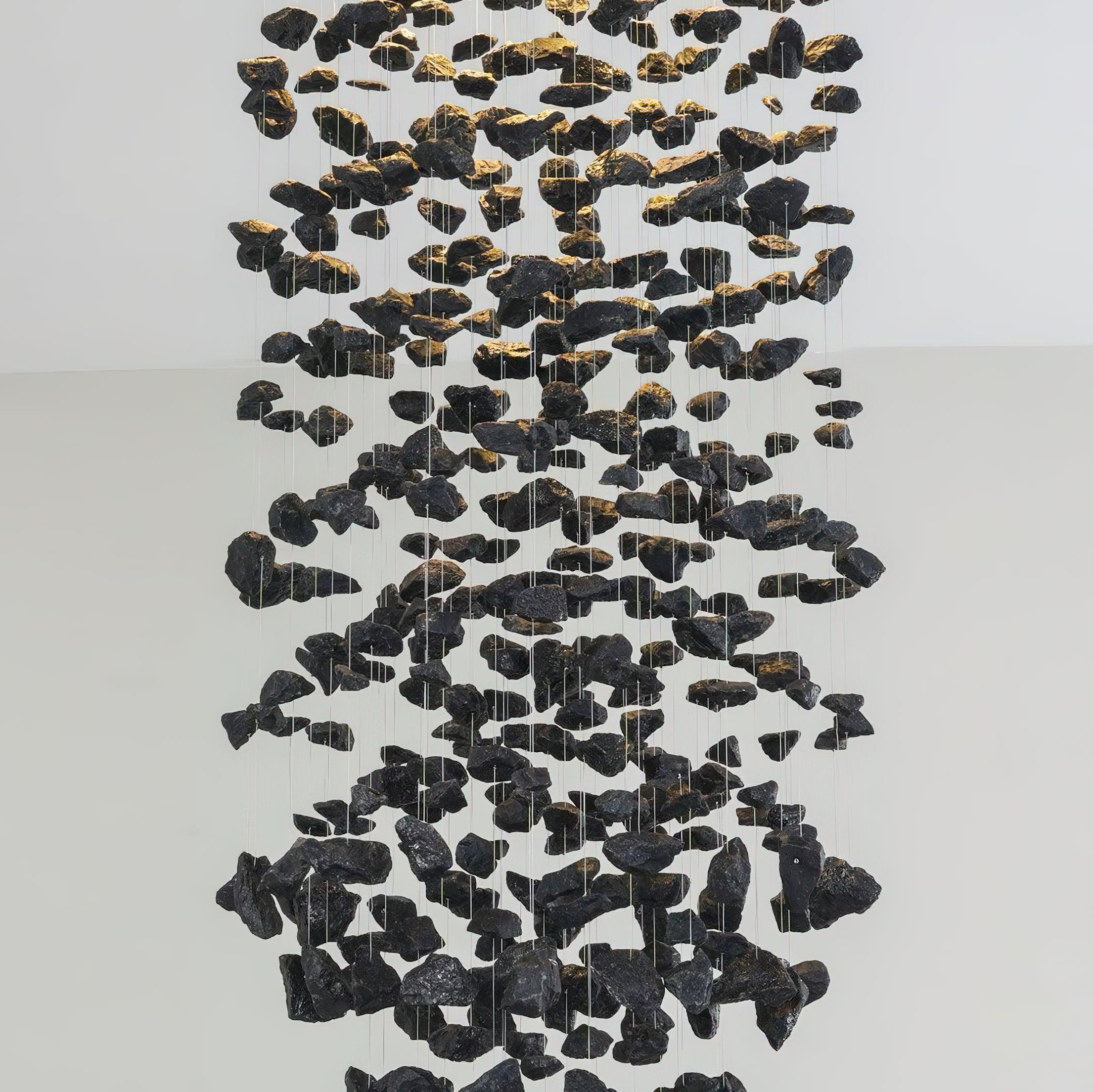 Arsilus Charcoal Stone Cascade Chandeliers F