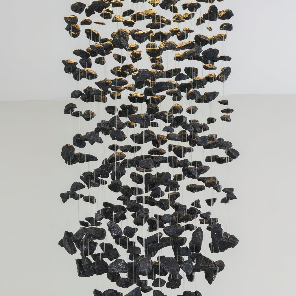 Arsilus Charcoal Stone Cascade Chandeliers G
