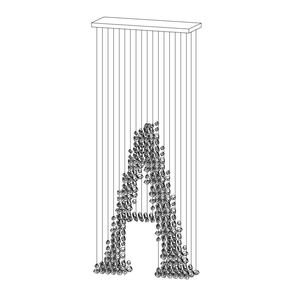Arsilus Charcoal Stone Cascade Chandeliers  A