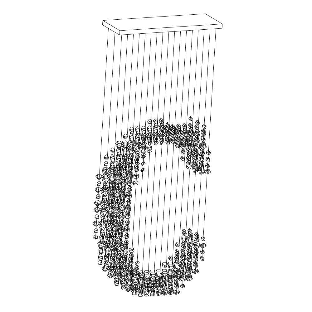 Arsilus Charcoal Stone Cascade Chandeliers C