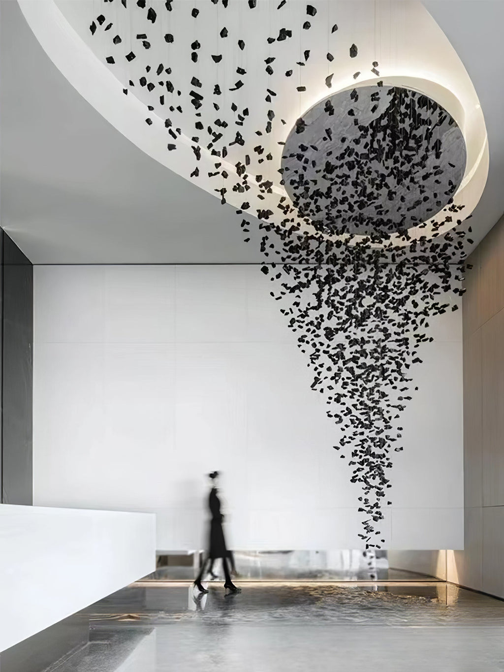 Arsilus Charcoal Stone Cascade Chandeliers for Artistic Space