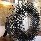 Arsilus Charcoal  Stone Sculptural Chandelier  Letter G to L