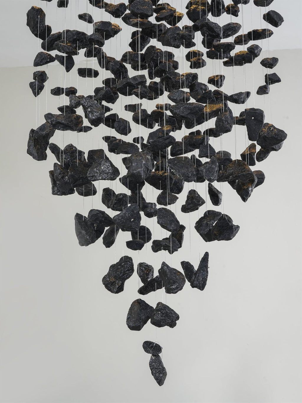 Arsilus Charcoal  Stone Sculptural Chandelier  Letter G to L