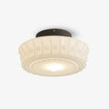 Solara Ceiling Lamp White Glass Floral for Living Room