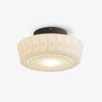 Solara Ceiling Lamp White Glass Floral for Living Room