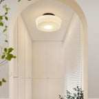 Solara Ceiling Lamp White Glass Floral for Living Room