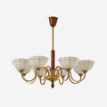 Charlie Chandelier Glass Flower Curved