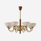 Charlie Chandelier Glass Flower Curved