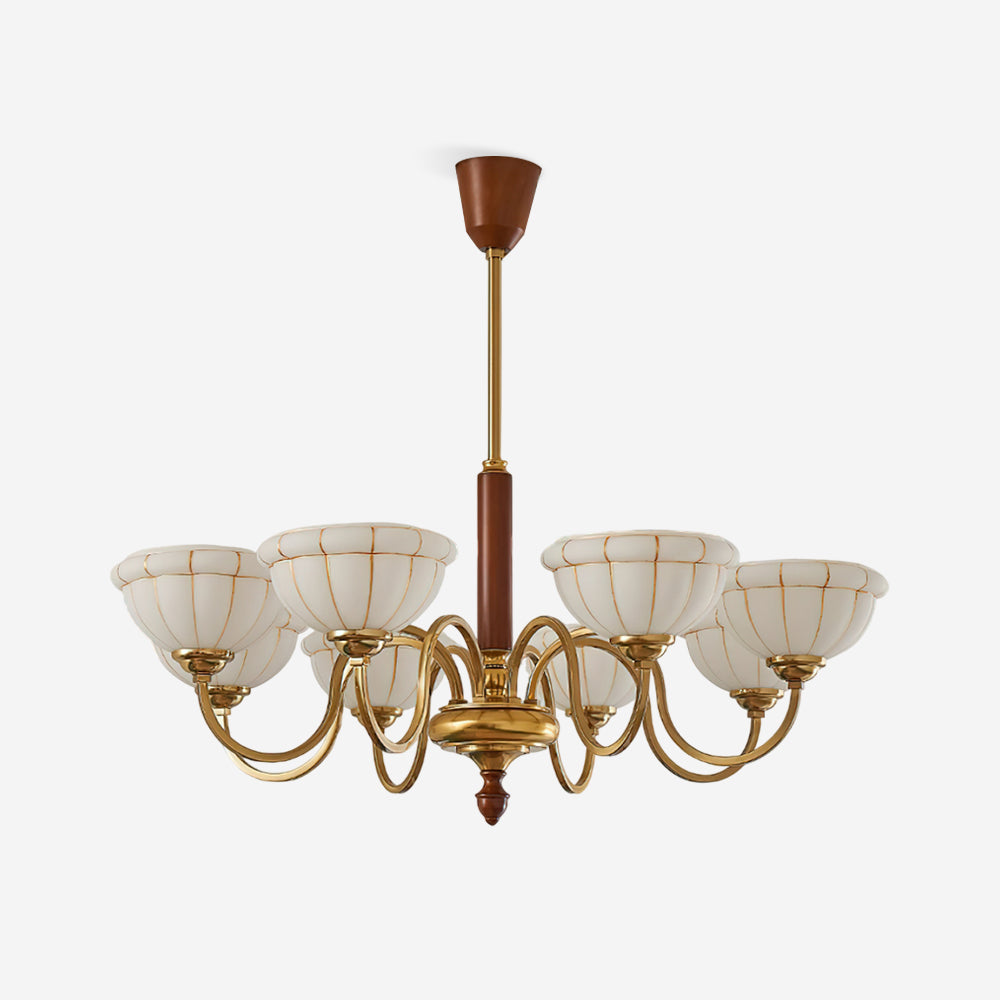 Charlie Chandelier Glass Flower Curved