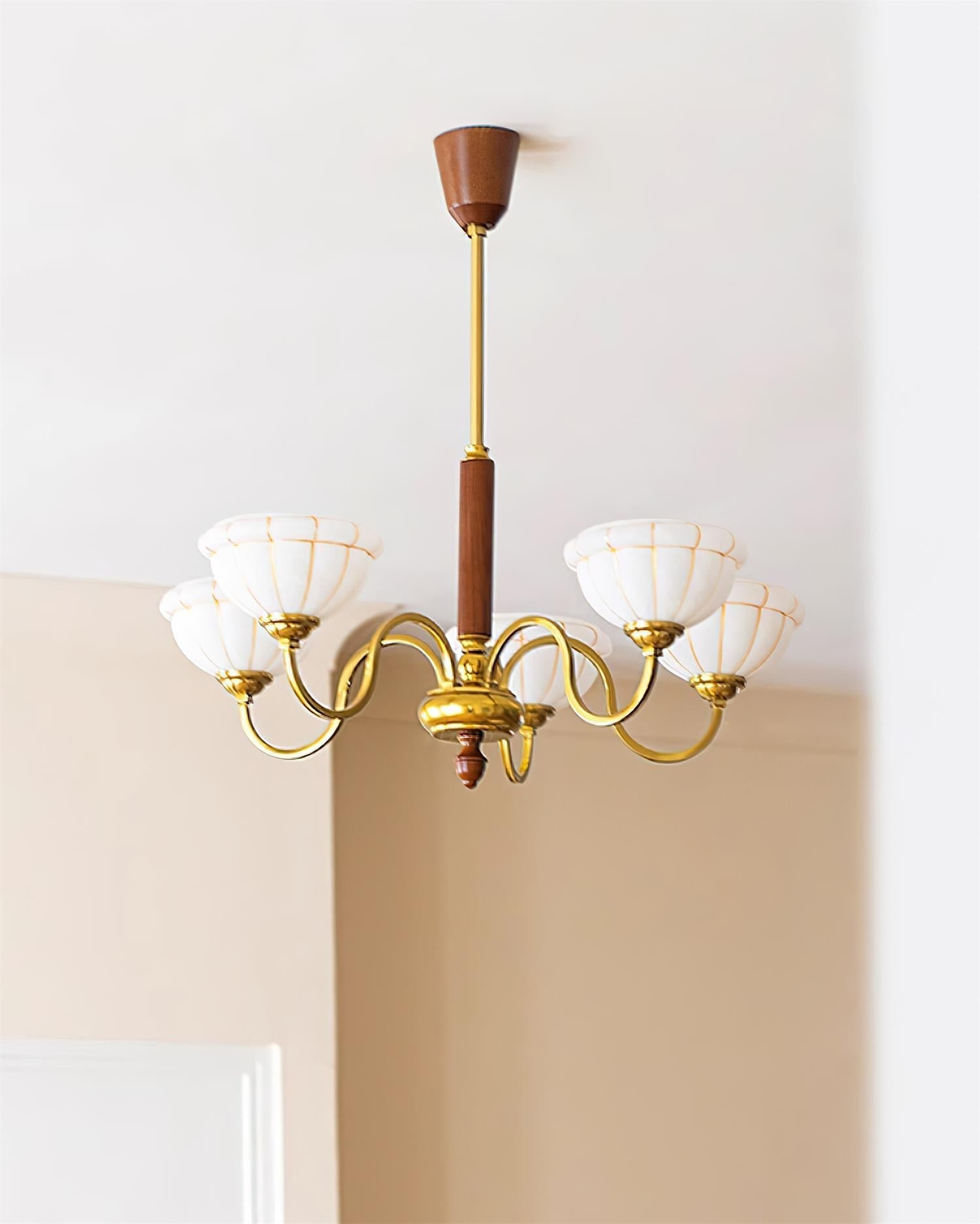 Charlie Chandelier Glass Flower Curved