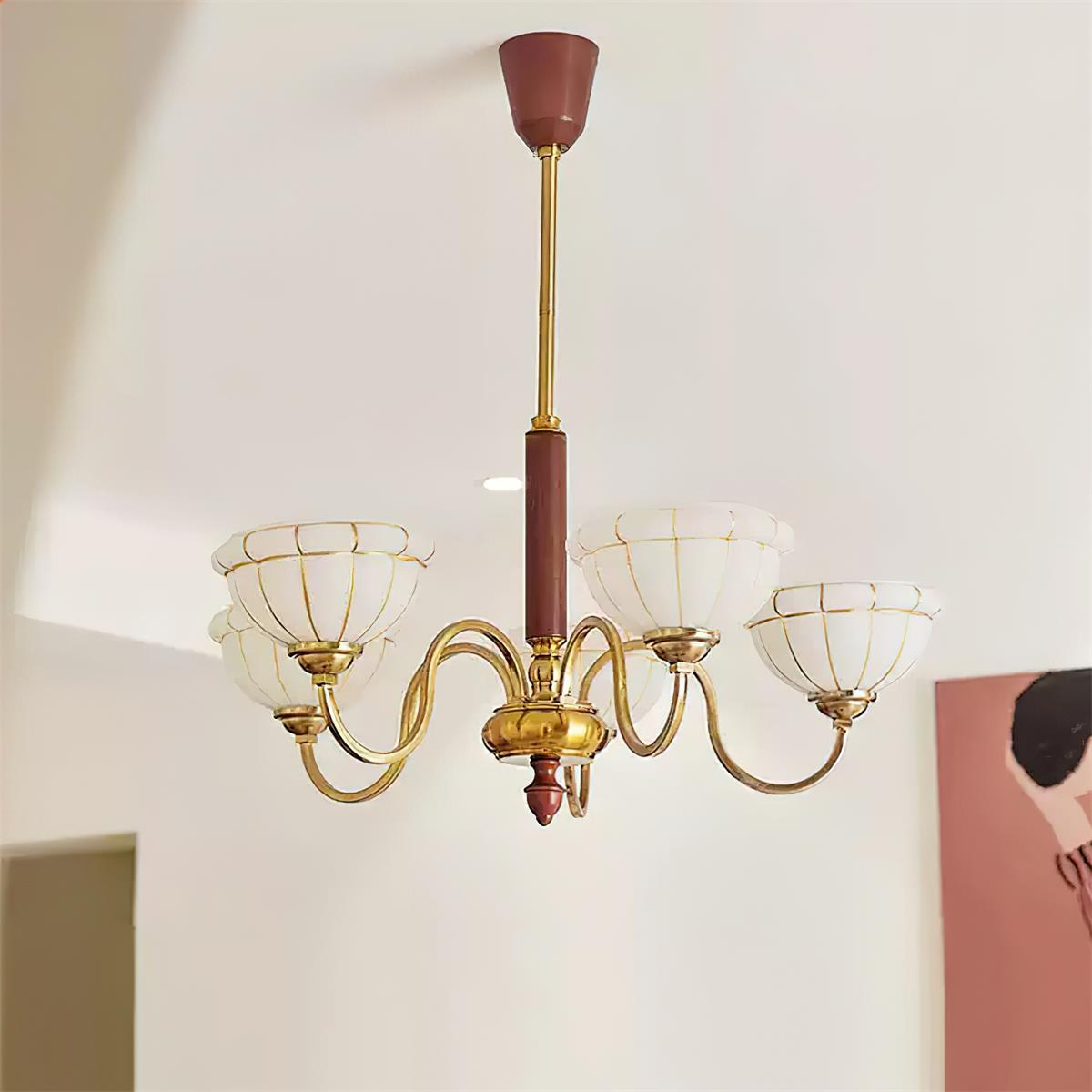 Charlie Chandelier Glass Flower Curved