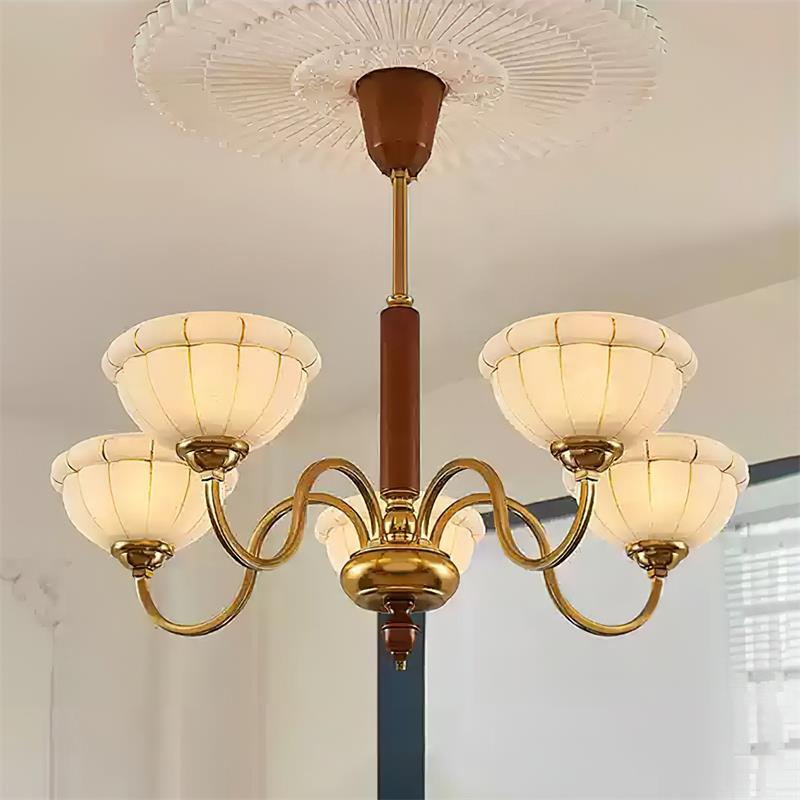 Charlie Chandelier Glass Flower Curved
