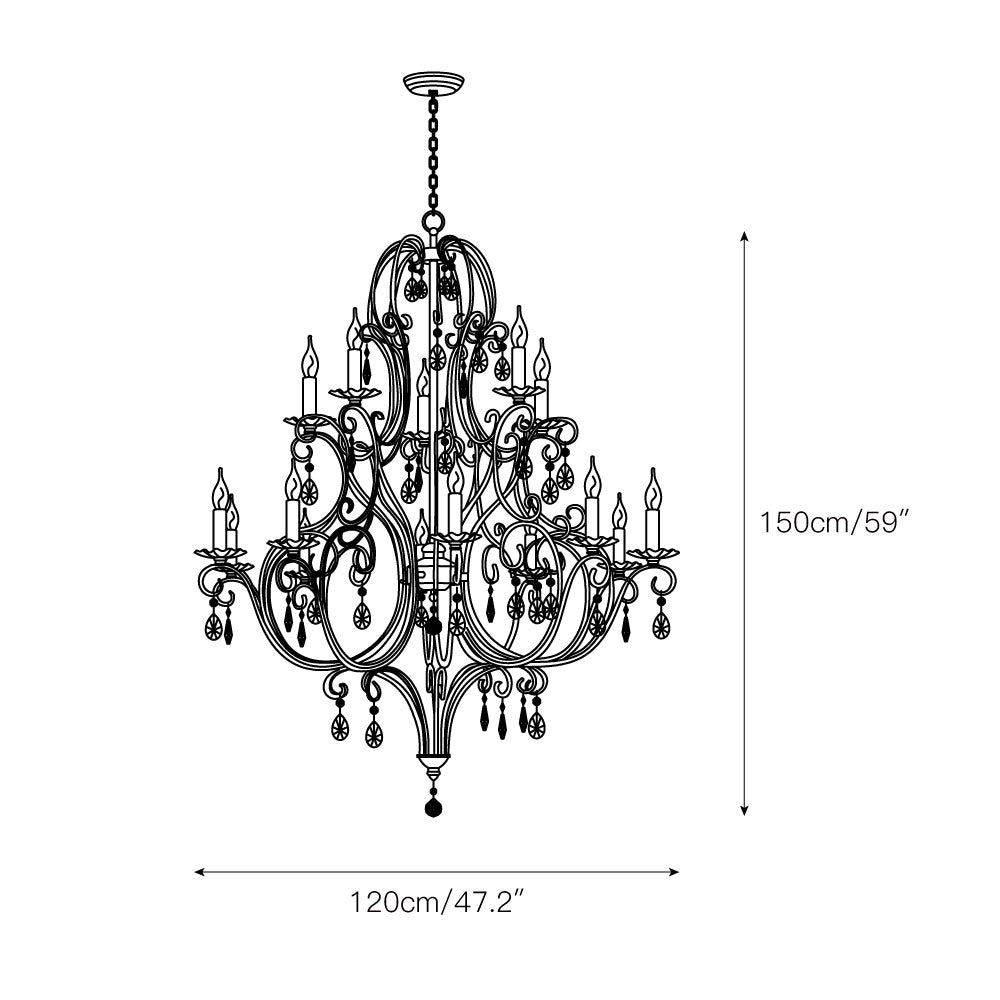 Blend Tiered Postmodern Luxury Crystal Chandelier