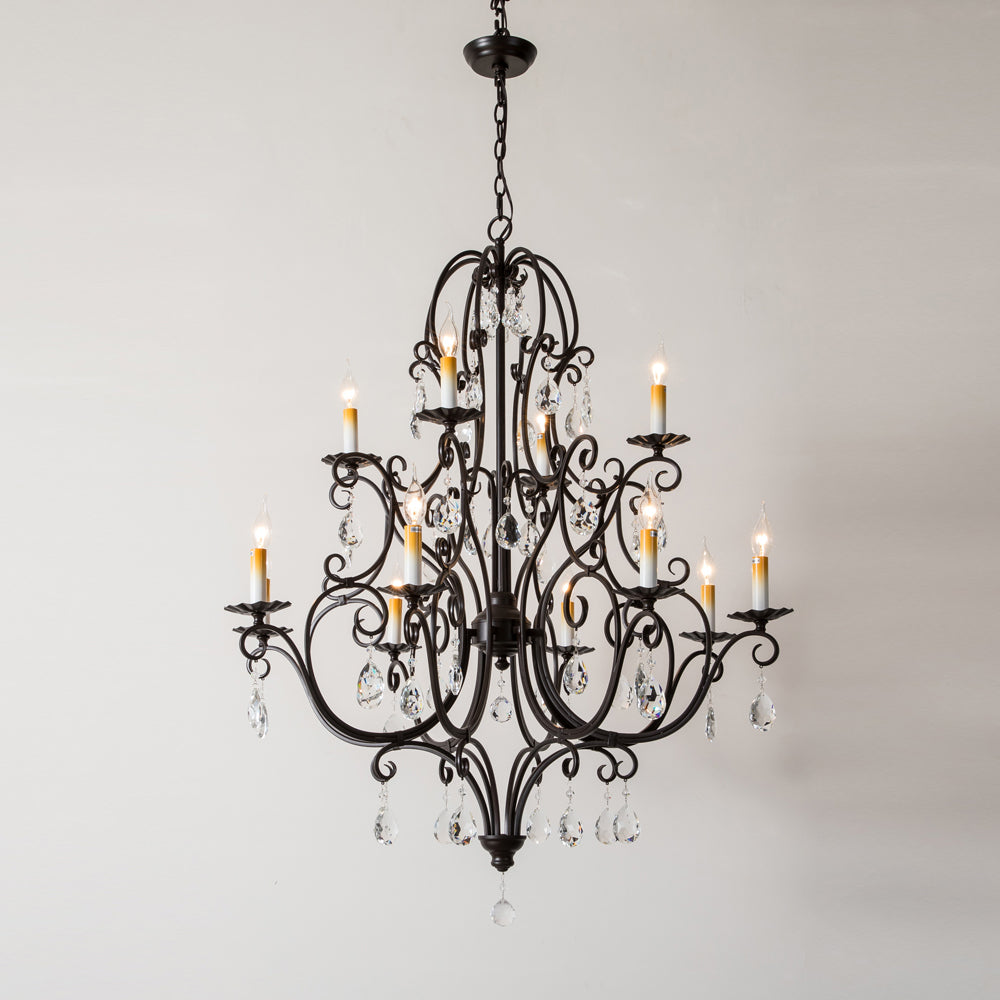 Blend Tiered Postmodern Luxury Crystal Chandelier