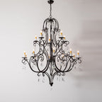 Blend Tiered Postmodern Luxury Crystal Chandelier