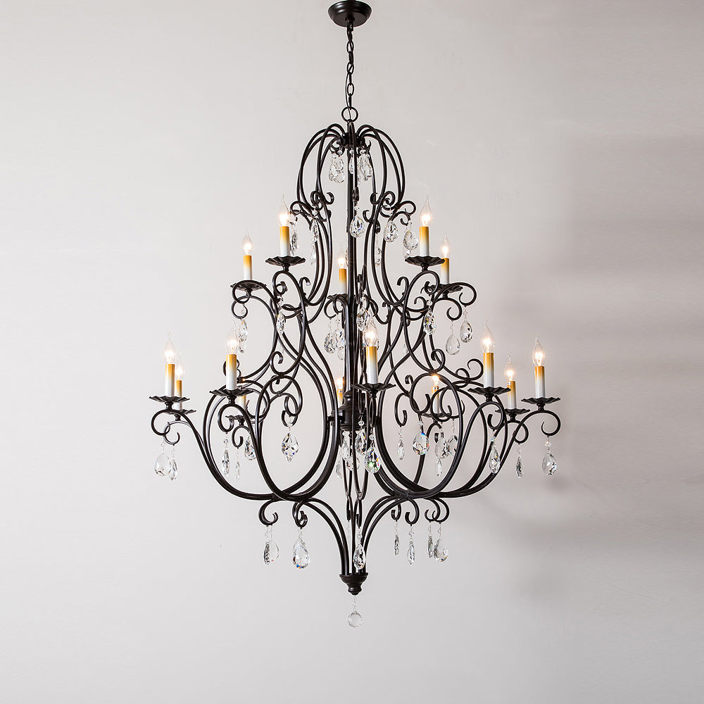 Blend Tiered Postmodern Luxury Crystal Chandelier