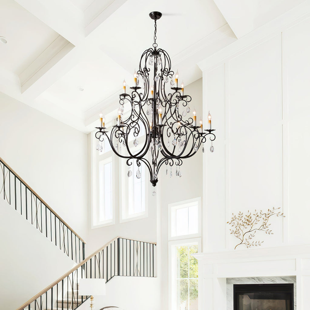Blend Tiered Postmodern Luxury Crystal Chandelier