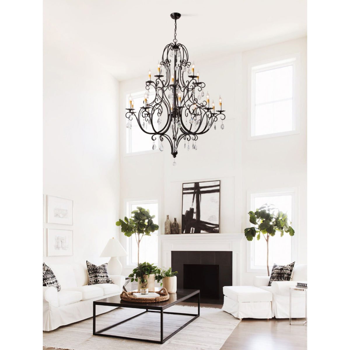 Blend Tiered Postmodern Luxury Crystal Chandelier
