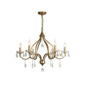 Breathe Luxury Vintage Brass Crystal Chandelier