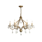 Breathe Luxury Vintage Brass Crystal Chandelier
