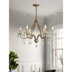 Breathe Luxury Vintage Brass Crystal Chandelier