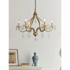 Breathe Luxury Vintage Brass Crystal Chandelier
