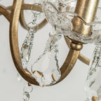 Breathe Luxury Vintage Brass Crystal Chandelier