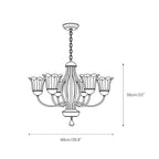 Brume Vintage Industrial Amber Glass Chandelier