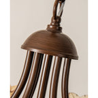 Brume Vintage Industrial Amber Glass Chandelier