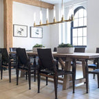 Brass rectangular glass chandeliers