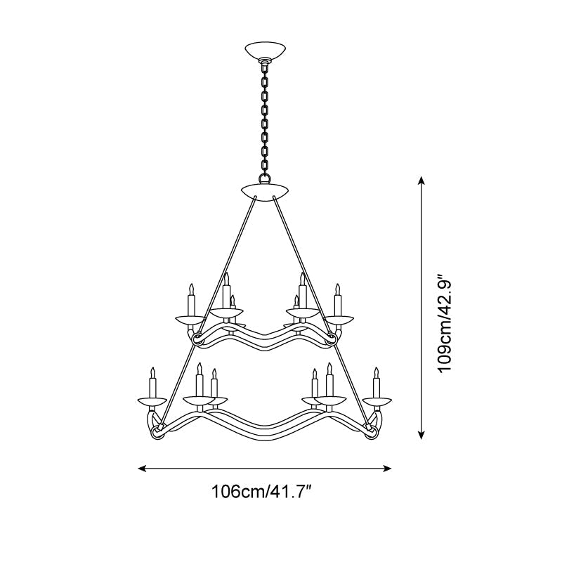 Juvin Two-Tier Candle Chandelier