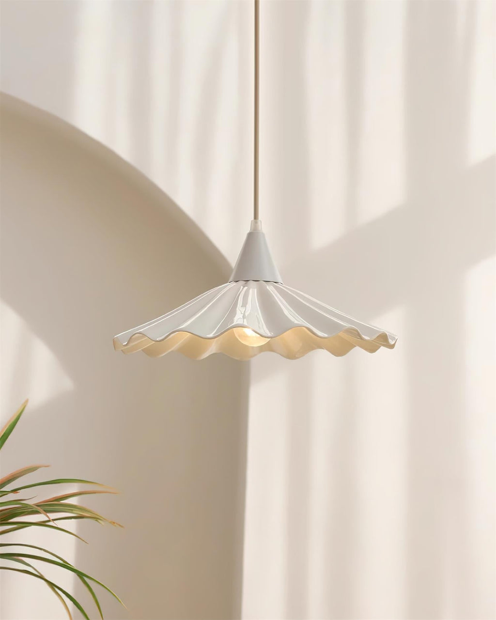 Rivora White Ceramic Pendant Light