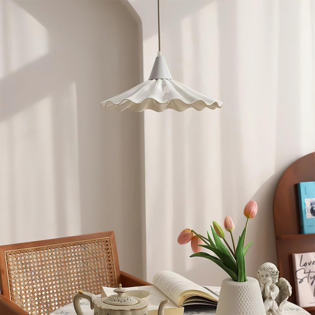 Rivora White Ceramic Pendant Light