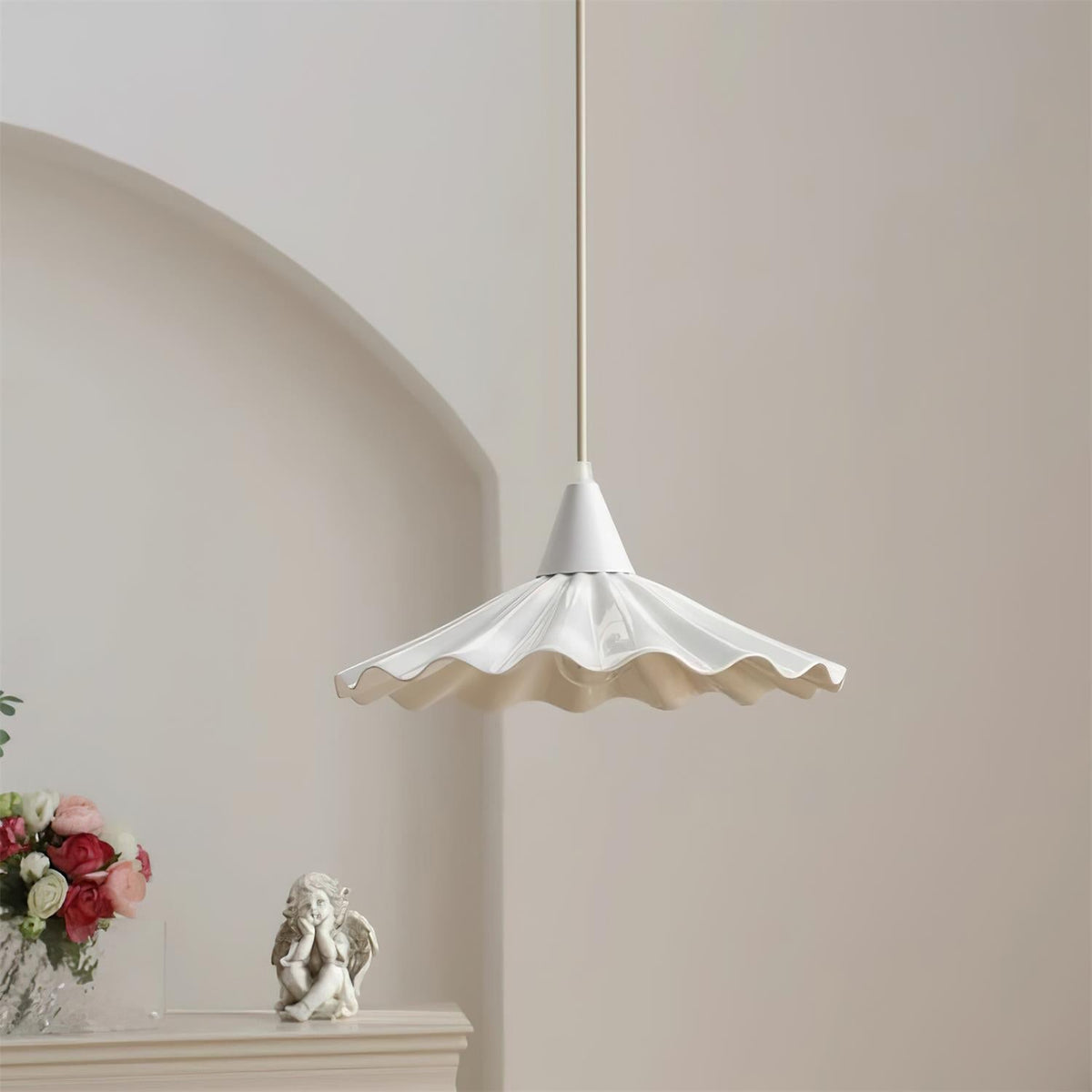 Rivora White Ceramic Pendant Light