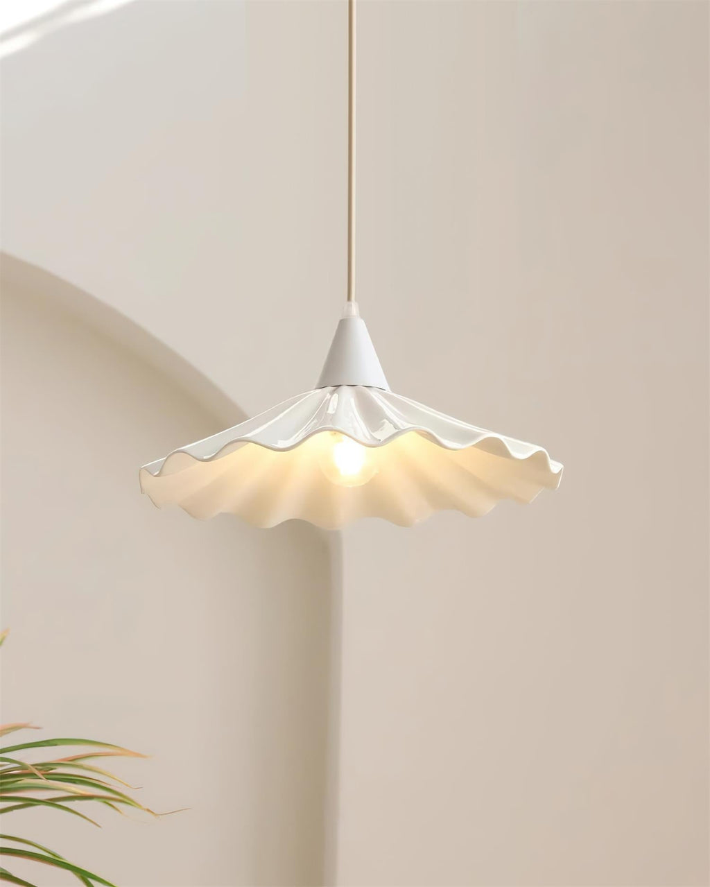 Rivora White Ceramic Pendant Light